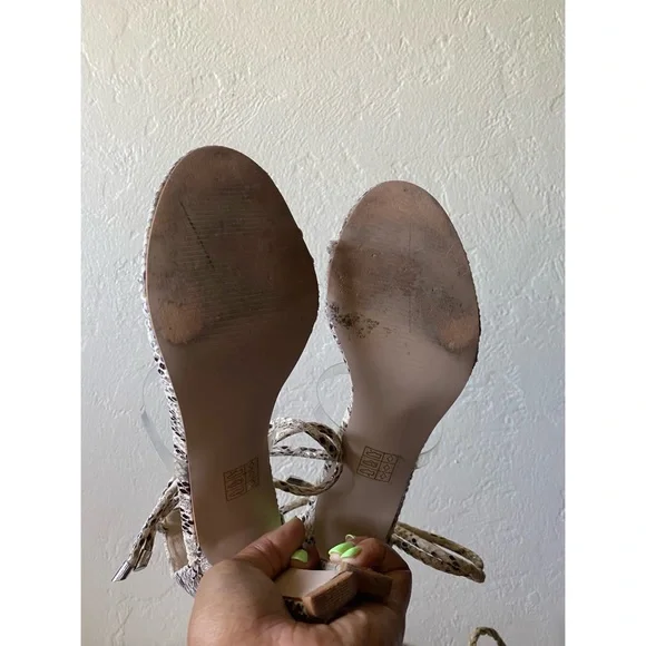 Simmi London | Vanessa Faux Snakeskin Heels - Picture 9 of 12